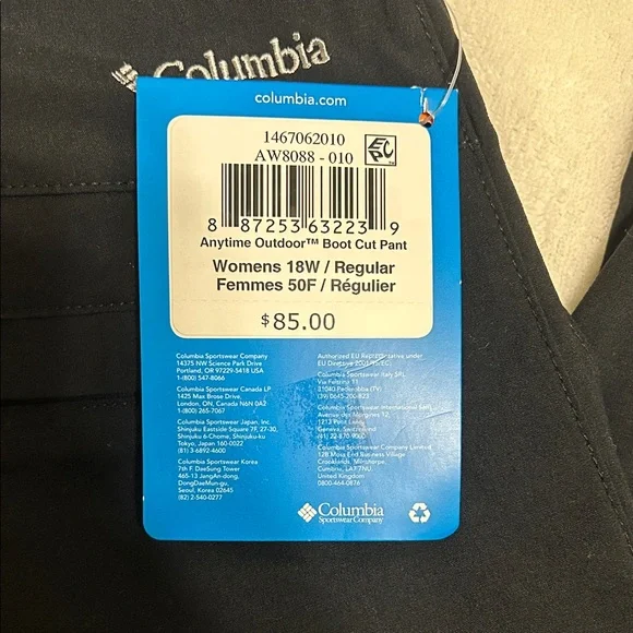 Columbia Black Boot Cut Women’s  Pants - Picture 2 of 5